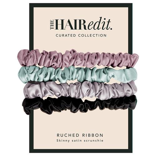 The Hair Edit – Sage & Mauve Ruched Ribbon Scrunchies Haargummis
