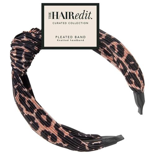 The Hair Edit – Leopard Print Pleated Headband Haarreifen & -bänder