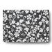 Black/White 84 x 60 x 0.25 in Indoor/Outdoor Area Rug - Winston Porter Ingunn Floral Machine Woven Chenille Area Rug in White/Black Chenille, | Wayfair