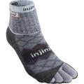 Injinji Damen Liner + Runner Mini-Crew Socken (Größe 35 , grau)