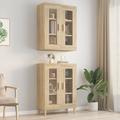 vidaXL Hanging Wall Cabinet Sonoma Oak 69.5x34x90 cm