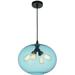 CWI Lighting Glass 16 Inch Large Pendant - 5553P16 -Blue