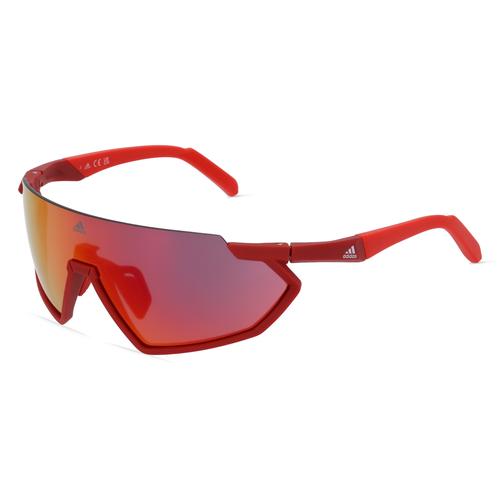 Adidas SP0041 Unisex-Sonnenbrille Vollrand Monoscheibe Kunststoff-Gestell, rot
