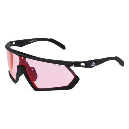 Adidas SP0054 Unisex-Sonnenbrille Vollrand Monoscheibe Kunststoff-Gestell, schwarz