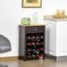 HOMCOM Modern Wine Rack, Storage Cabinet with 16-Bottle Wine Holder and Drawer for Living Room or Home Bar, Dark Brown - N/A