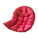 Wicker Rattan Hanging Chair Swing Hanging Basket Seat Cushion Soft and Comfortable Indoor Balcony Pad Garden for Indoor and Outdoor Use. - Red