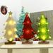 Visland Tabletop Christmas Tree Light up Small Christmas Tree Battery Operated LED Tree Lamp Indoor Hanging Decorations