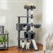 Pefilos 60 Cat Tree for Large Cats Indoor Cat Tower for Cozy Plush Perches Multi-Level Cat Condo Play House Gray