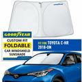 Goodyear Foldable Windshield Sun Shade for Toyota C-HR 2018-2024 Custom-Fit Car Windshield Cover Car Sunshade UV Protection Vehicle Sun Protector Auto Car Window Shades for Front Window - GY008267