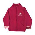 Traditional Craft Ltd. Girl Boy s Red 100% Acrylic Knit Ireland Full Zip Kids Jacket