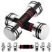 Northdeer Adjustable Dumbbells Pair Steel Weight Set 5lb 10lb 15lb 20lb 30lb 50lb Weights for Lifting Gym Fitness with Foam Handle Silver