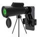SDJMa 12X50 HD Monocular Telescope High Power Monocular for Adults with Smartphone Adapter - Night Vision Lightweight Monocular - Equipped BAK4 Prism for Stargazing Watching Bird Hunting Camping