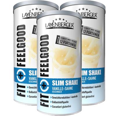 3x Layenberger Fit+Feelgood Slim Shake Vanilla Cream 3x396 g Pulver Image