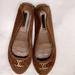 Louis Vuitton Shoes | Authentic Louis Vuitton Caramel Driver Suede Leather Loafers Sz 38. | Color: Brown | Size: 8