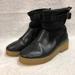 Anthropologie Shoes | Anthropologie Womens 6 6.5 Black F Troupe Suede Boots Fox Paw Fur Lined Buckle | Color: Black | Size: 6 / 6.5