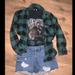 Urban Outfitters Tops | Bdg Urban Outfitters Plaid Button Down | Color: Black/Green | Size: M