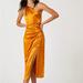 Anthropologie Dresses | Copper One Shoulder Silk Midi Dress | Color: Gold/Orange | Size: 12