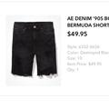 American Eagle Outfitters Shorts | American Eagle Denim 90’s Bermuda Shorts Size 10 | Color: Black | Size: 10