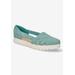 Women's Bugsy Flat by Easy Street in Turquoise (Size 8 M)