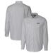 Men's Cutter & Buck Charcoal Texas Tech Red Raiders Vault Stretch Oxford Stripe Long Sleeve Button-Down Shirt