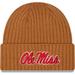 Men's New Era Light Brown Ole Miss Rebels Core Classic Cuffed Knit Hat