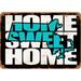 10 x 14 METAL SIGN - Home Sweet Home Massachusetts Black Teal - Vintage Rusty Look