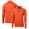 Men's Cutter & Buck Orange Clemson Tigers Adapt Eco Knit Stretch Recycled Quarter-Zip Pullover Top