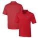 Men's Cutter & Buck Red Kansas Jayhawks Forge Pencil Stripe Stretch Polo