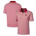 Men's Cutter & Buck Crimson Alabama Tide Forge Tonal Stripe Stretch Polo