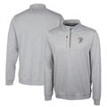 Men's Cutter & Buck Gray Mississippi State Bulldogs Heathered Vault Stealth Quarter-Zip Pullover Top