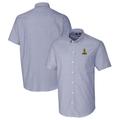 Men's Cutter & Buck Light Blue Northern Arizona Lumberjacks Vault Stretch Oxford Short Sleeve Button-Down Shirt
