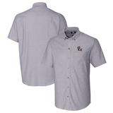 Men's Cutter & Buck Charcoal NC State Wolfpack Vault Stretch Oxford Short Sleeve Button-Down Shirt
