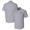 Men's Cutter & Buck Charcoal Florida State Seminoles Vault Stretch Oxford Short Sleeve Button-Down Shirt