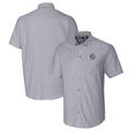 Men's Cutter & Buck Charcoal Penn State Nittany Lions Vault Stretch Oxford Short Sleeve Button-Down Shirt