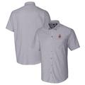 Men's Cutter & Buck Charcoal Washington State Cougars Vault Stretch Oxford Short Sleeve Button-Down Shirt