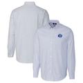 Men's Cutter & Buck Powder Blue Air Force Falcons Vault Stretch Oxford Stripe Long Sleeve Button-Down Shirt