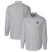 Men's Cutter & Buck Charcoal Arkansas Razorbacks Vault Stretch Oxford Stripe Long Sleeve Button-Down Shirt