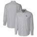 Men's Cutter & Buck Charcoal Clemson Tigers Vault Stretch Oxford Stripe Long Sleeve Button-Down Shirt