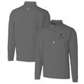 Men's Cutter & Buck Steel Arkansas Razorbacks Traverse Stretch Quarter Zip-Pullover Top