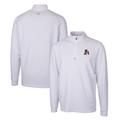 Men's Cutter & Buck White Arkansas Razorbacks Traverse Stretch Quarter Zip-Pullover Top