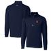 Men's Cutter & Buck Navy Virginia Cavaliers Vintage Traverse Stretch Quarter Zip-Pullover Top