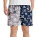 Men's Concepts Sport Navy/Gray New York Yankees Breakthrough AOP Knit Split Shorts