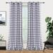 HOMERRY 37 x95 Buffalo Check Window Curtain for Living Room Farmhouse Blackout Window Curtain Drapes for Bedroom Gray White 2 Panels