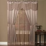 Woven Trends Halley 6 Piece Window Curtain Set Victorian Style Curtains 63 Inches Long Window In A Bag Curtain and Valance Set for Living Room and Bedroom Rod Pocket 56 x 63 Mauve