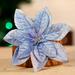 Artificial Flower Glitter Poinsettia Flowers For Christmas Tree Ornament Home Wedding Party Floral DÃ©cor 1PC