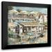 Manning Ruane 15x15 Black Modern Framed Museum Art Print Titled - Rooftop CafÃƒÂ© - Detail I