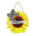 Sunflower Welcome Sign 12Inch Farmhouse Porch Accessories Welcome Door Sign