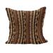 Tribal Fluffy Throw Pillow Cushion Cover Pattern of Vertical Stripes with Vintage Abstract Details and Cultural Ornaments Decorative Square Accent Pillow Case 36 x 36 Multicolor by Ambesonne