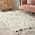 nuLOOM Sasha Moroccan Shag Area Rug 6 x 9 Beige