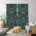Classic Turkish Towels Boho Design Polyester Curtain Geometric Printing Style 2 Rod Pockets Curtains Panel for Living Room Bedroom Room Darkening Drapes ( 52 x 108 Dark Mint 2 Panels)